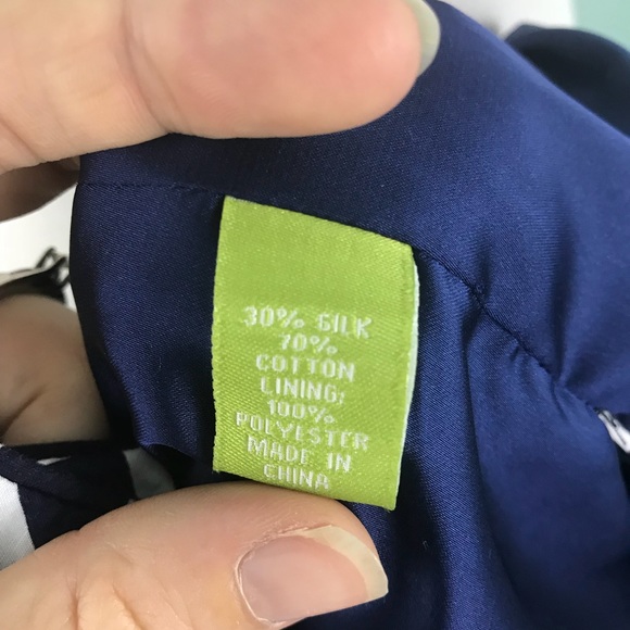 Elizabeth McKay 8 Dress Blue White Print - Picture 8 of 8